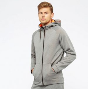 Fleece gray track suit