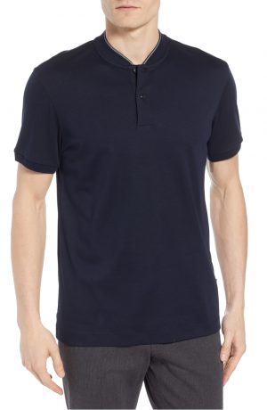 V neck placket tee
